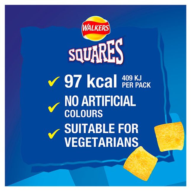 Walkers Squares Cheese & Onion Snacks 6 x 22g