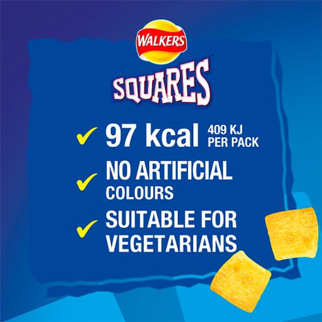 Walkers Squares Salt & Vinegar 6x22g