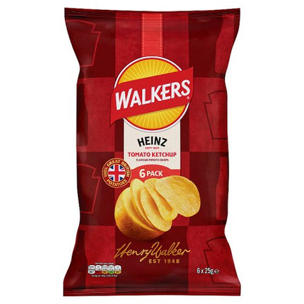 Walkers Heinz Tomato Ketchup 6x25g
