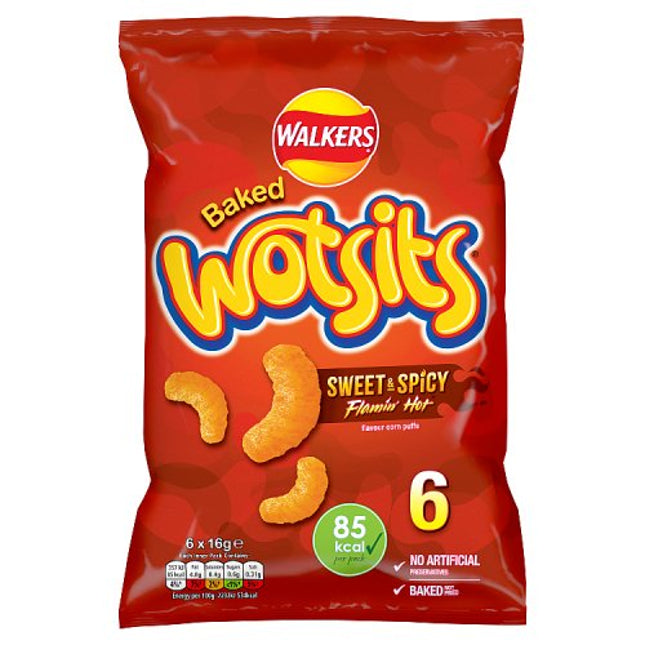 Walkers Wotsits Flamin Hot 6x16g