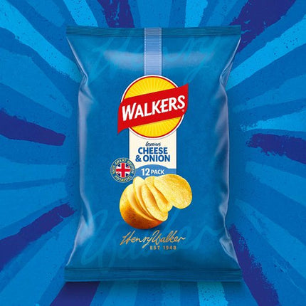 Walkers Cheese & Onion Crisps 12x25g