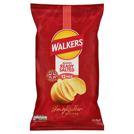 Walkers Ready Salted Crisps 12x25g