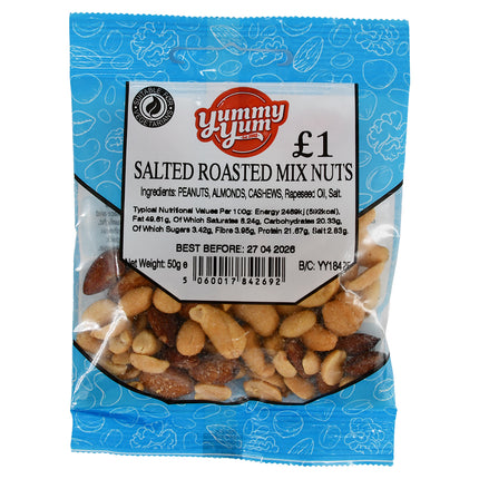 Yummy Yum Mixed Roasted Salted Nuts 50g