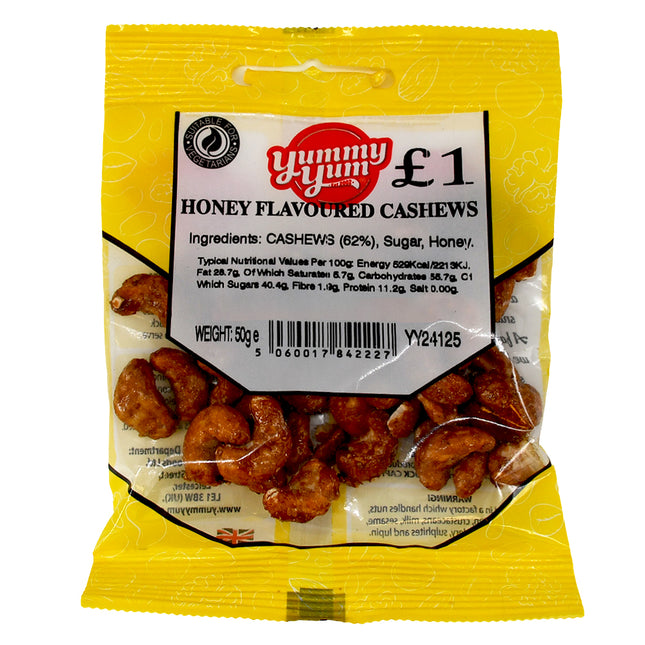 Yummy Yum Roasted Honey Cashews 50g