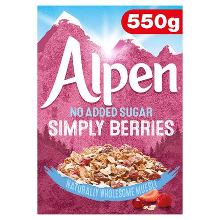 Alpen No Added Sugar Simply Berries 6x550g