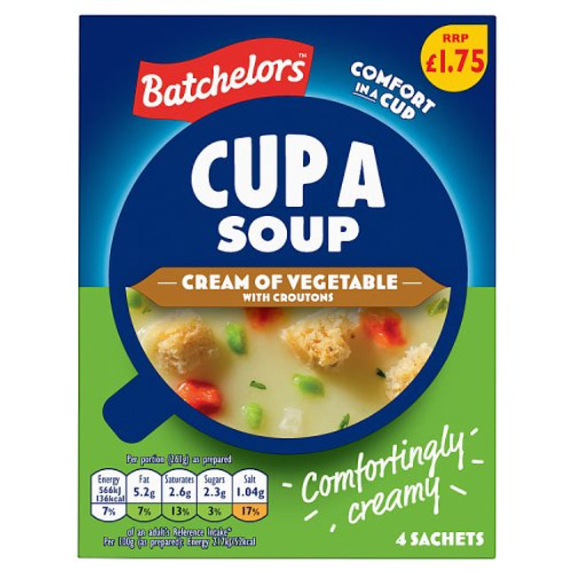 Batchelors Cup a Soup Cream of Vegetable with Croutons 122g