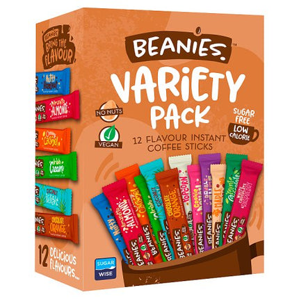 Beanies Variety Pack Flavoured Coffee Sachets 50g