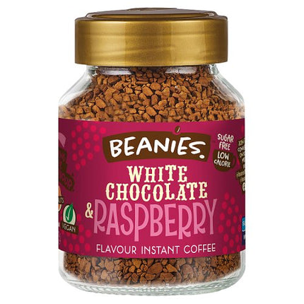 Beanies White Chocolate Raspberry Flavoured Coffee 50g