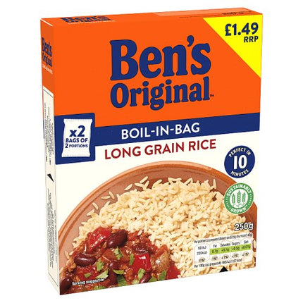 Ben's Orginal Boil-in-Bag Long Grain Rice 250g £1.49