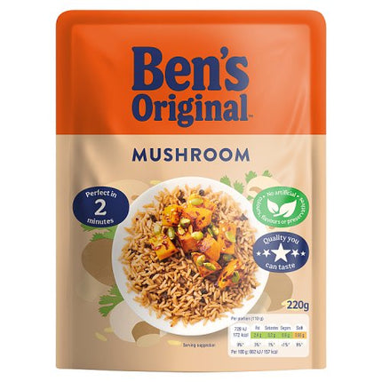 Bens Original Ready to Heat Mushroom Rice 220g