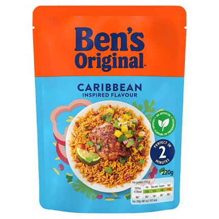 Bens Original Ready To Heat Rice Caribbean 220g
