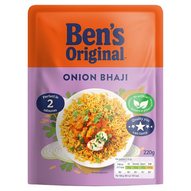 Ben's Original Ready to Heat Rice Onion Bhaji 220g