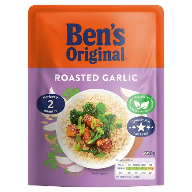 Ben's Original Ready to Heat Rice Roasted Garlic 220g