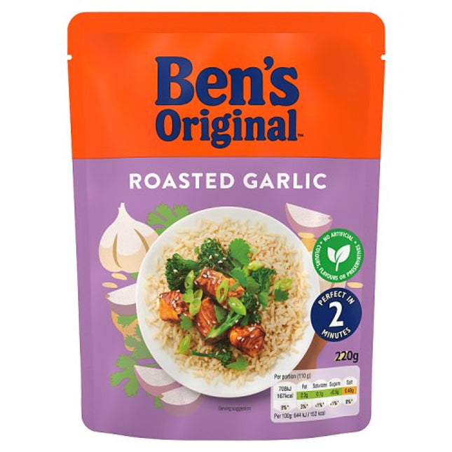 Ben's Original Ready to Heat Rice Roasted Garlic 220g