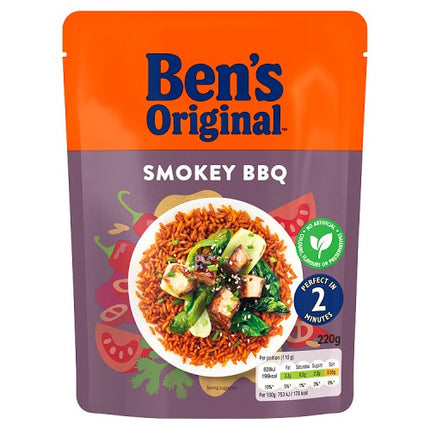 Ben's Original Ready to Heat Rice Smokey BBQ 220g