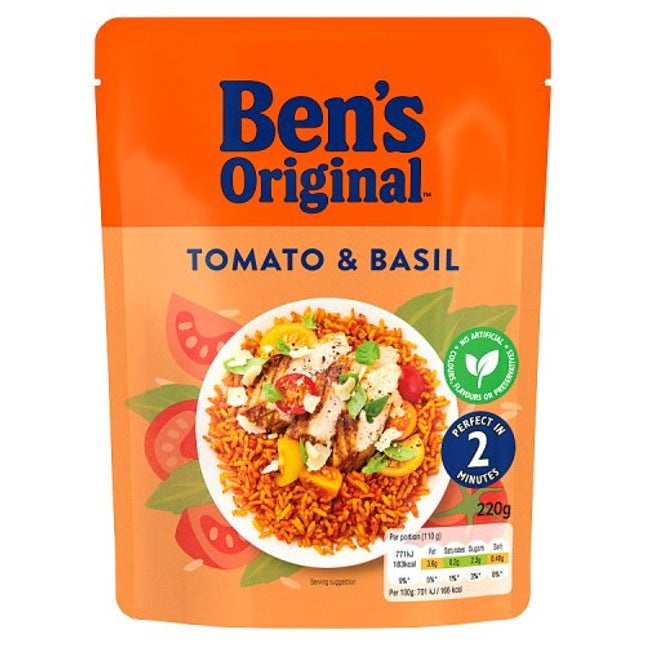 Ben's Original Ready to Heat Tomato & Basil Rice 220g