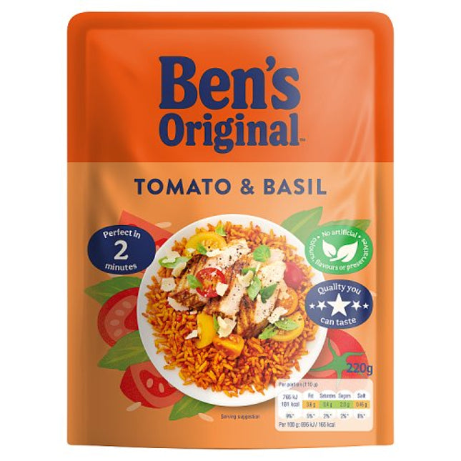 Ben's Original Ready to Heat Tomato & Basil Rice 220g