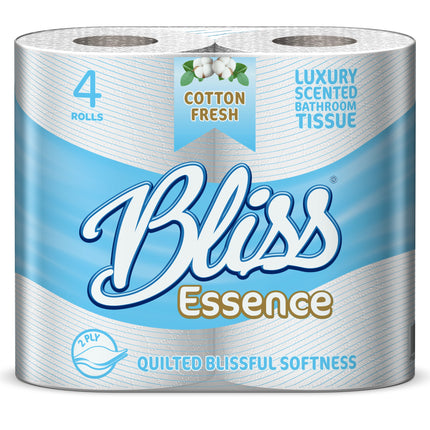 Bliss Essence Cotton Fresh Scented Toilet Tissue 2ply 4 Rolls