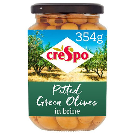 Crespo Pitted Green Olives in Brine 354g