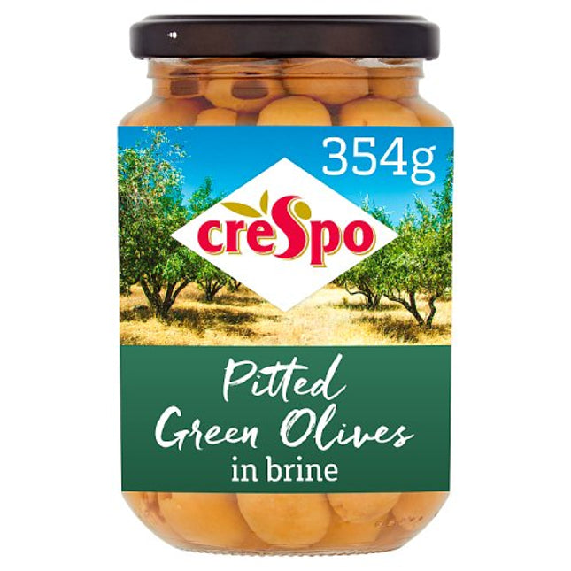 Crespo Pitted Green Olives in Brine 354g
