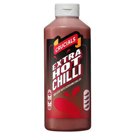 Crucials Extra Hot Chilli Sauce 500ml bottle