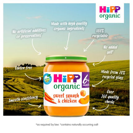 Hipp Sweet Squash & Chicken 125g PMP 95p