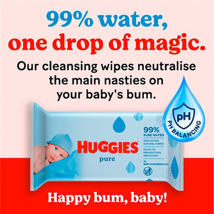 Huggies Natural Baby Wipes x56
