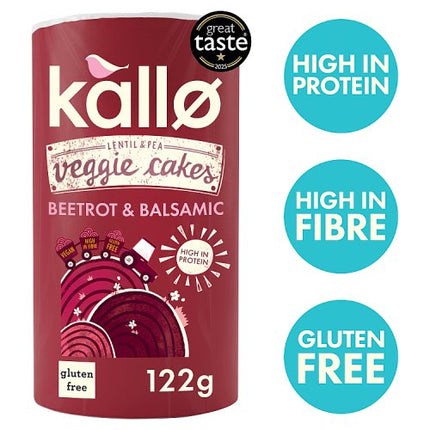 Kallo Beetroot & Balsamic Veggie Cakes 122g