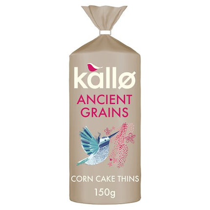 Kallo Organic Ancient Grains Amaranth & Linseed Corn Cake Thins 150g
