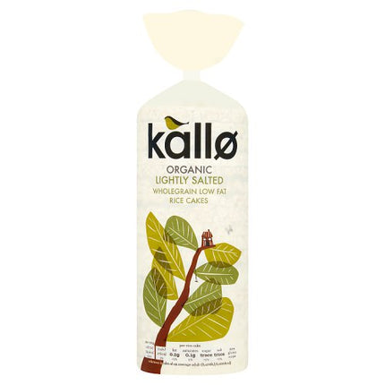 Kallo Organic Lightly Salted Wholegrain Rice Cakes 130g