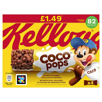 Kelloggs Coco Pops Cereal Bar 4x20g