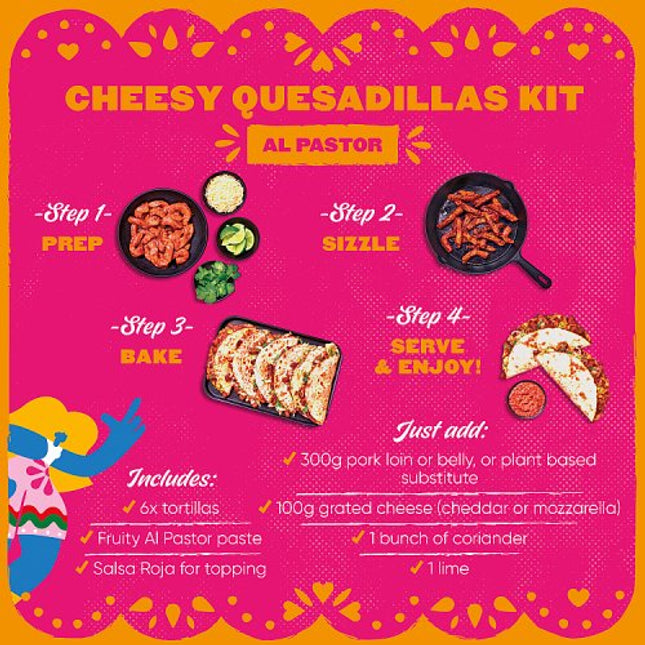 Las Chicas Cheesy Baked Quesadillas Kit 336g