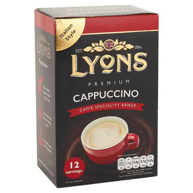 Lyons Cappuccino Sachets (12x15g)