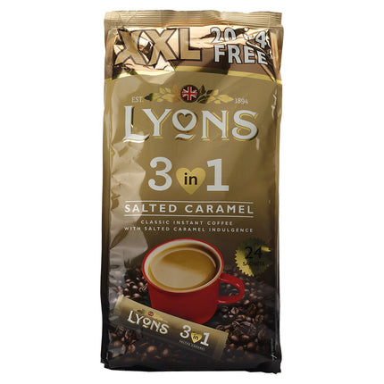 Lyons 3in1 Instant Coffee Sachets Salted Caramel (24x18g)
