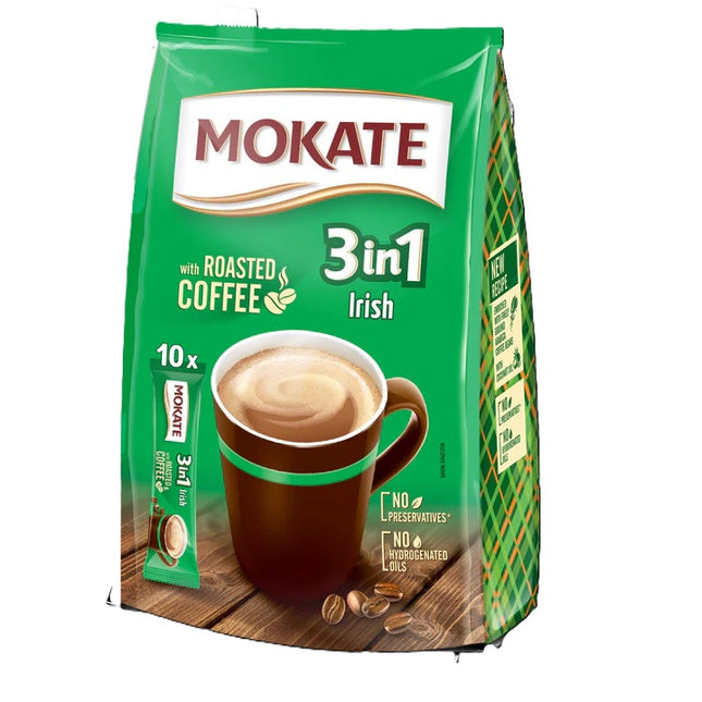 Mokate 3in1 Irish Instant Coffee Sachets x10 170g