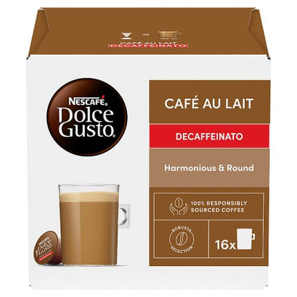 Nescafé Dolce Gusto Cafe Au Lait Decaf Coffee Pods x16 160g