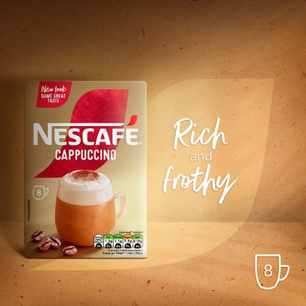 Nescafé Cappuccino Instant Coffee Sachets x8 124g