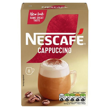 Nescafé Cappuccino Instant Coffee Sachets x8 124g