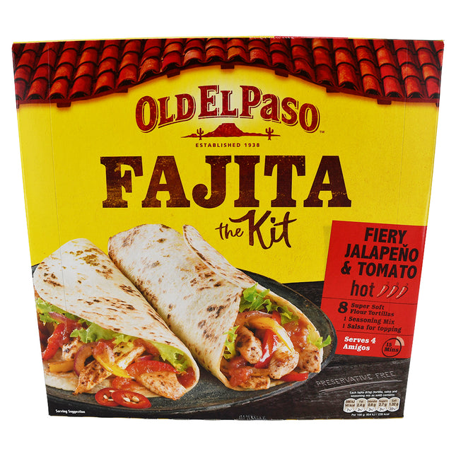 Old El Paso Fiery Jalapeno & Tomato Fajita Kit 500g