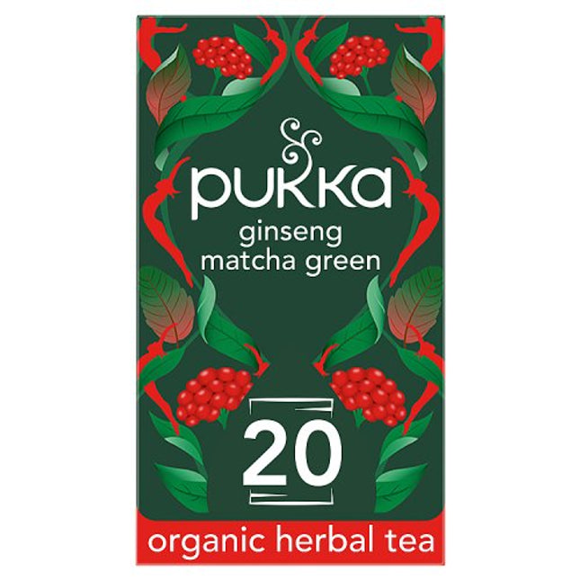 Pukka Organic Ginseng Matcha Green Tea 20 Tea Sachets 30g