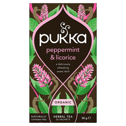 Pukka Organic Peppermint Licorice Mint Tea 20 Tea Sachets 30g