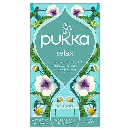Pukka Organic Relax Tea With Chamomile 20 Tea Sachets 40g