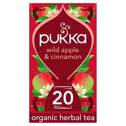 Pukka Organic Wild Apple & Cinnamon 20 Tea Sachets 36g