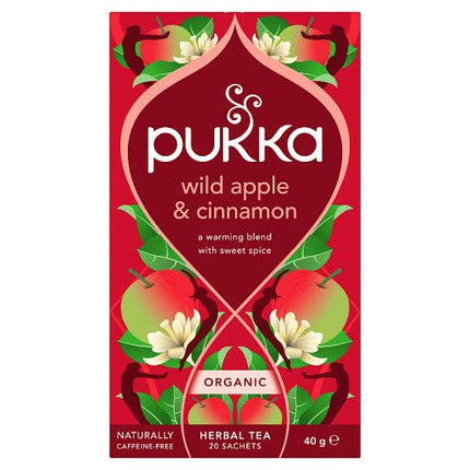 Pukka Organic Wild Apple & Cinnamon 20 Tea Sachets 36g