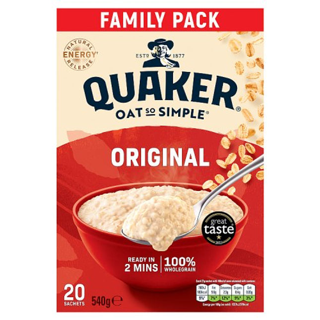 Quaker Oats So Simple Original Sachets 20 x 27g
