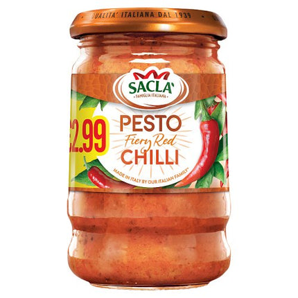 Sacla Fiery Red Chilli Pesto 190g