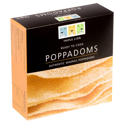 Triple Lion Plain Large Poppadoms 1kg