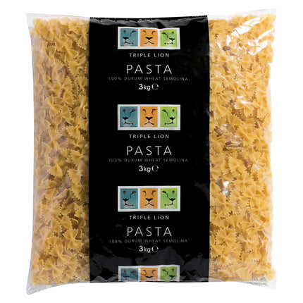 Triple Lion Farfalle Pasta 3kg