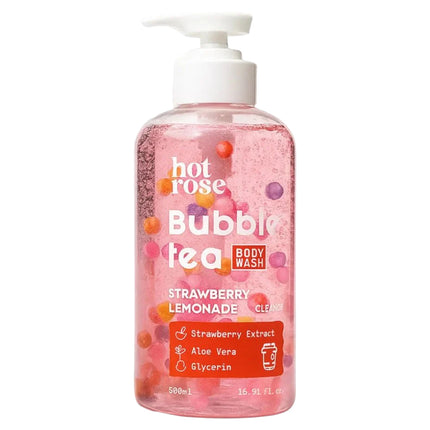 Hot Rose Bubble T Bodywash-Strawberry Lemon  500ml