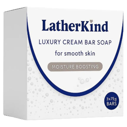 Latherkind Luxury Cream Soap 3 x 75g Bars pack